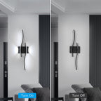 Wandleuchte - schwarzer Aluminiumrahmen, weißes Licht