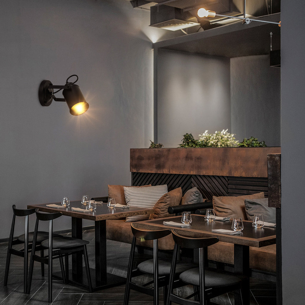 Wall Light - Black Metal Frame