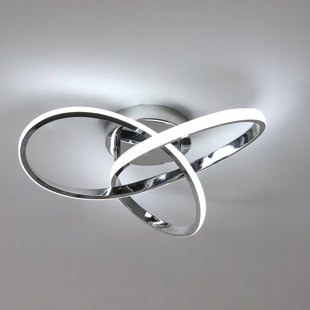 Ceiling Light - Chrome Aluminium Frame, White Light