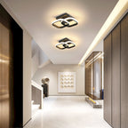 Ceiling Light - Black Aluminium Frame, Warm Light