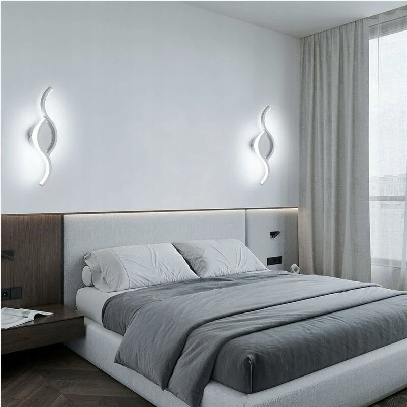 Wall Light - White Aluminium Frame, White Light