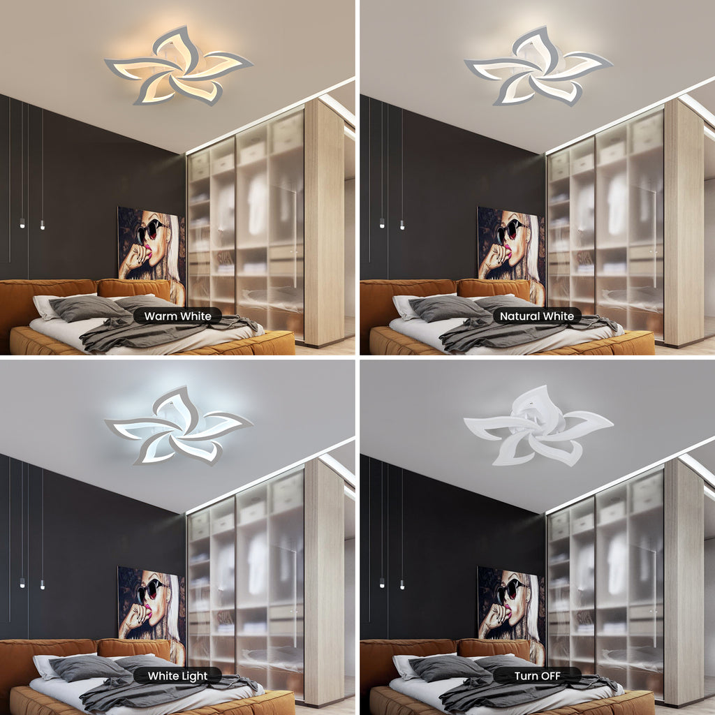 Ceiling Light - White Acrylic Frame, Tunable and Dimmable