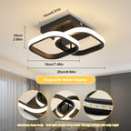 Ceiling Light - Black Aluminium Frame, Warm Light