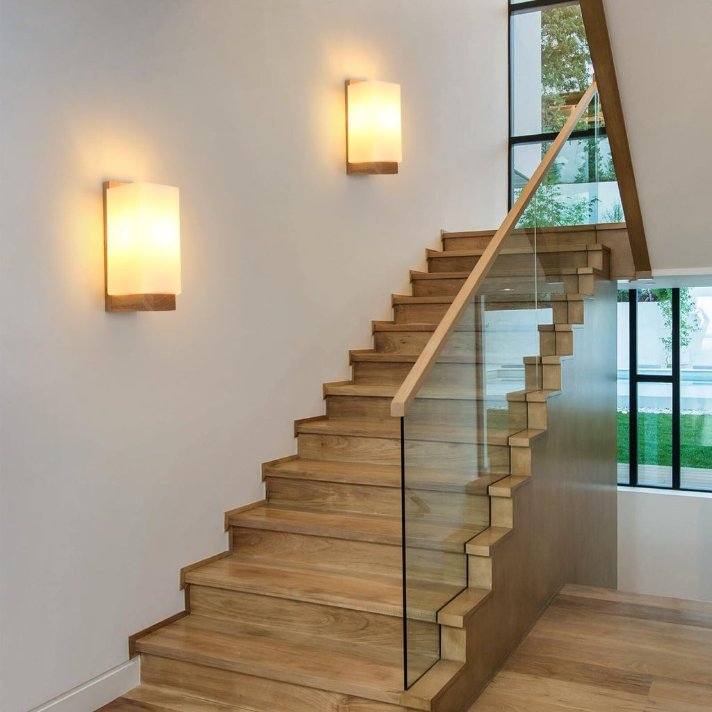 Wall Light - Wood Glass Frame