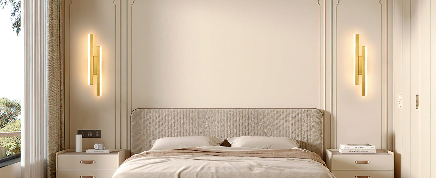 Wall Light - Gold Acrylic Frame, Warm Light