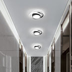 Ceiling Light - Black & White Aluminium Frame, White Light