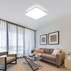 Comely LED Plafonnier 30x30 cm, 48W Blanc Froid 6500K, Plafonnier LED Plat Blanc, IP54 Étanche, Économie d'Énergie, Ultra-fin, pour Salle de Bain, Cuisine, Bureau, Couloir, Salon