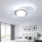 Ceiling Light - White Metal Frame, White Light