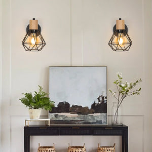 Wall Light - Black Metal Frame