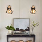 Wall Light - Black Metal Frame